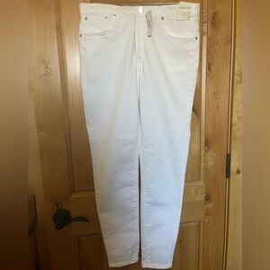 NWT - J Crew High rise white jeans